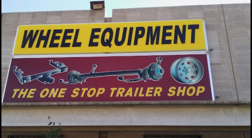 Wheel Equipment storefront sign reading The One Stop Trailer Shop
